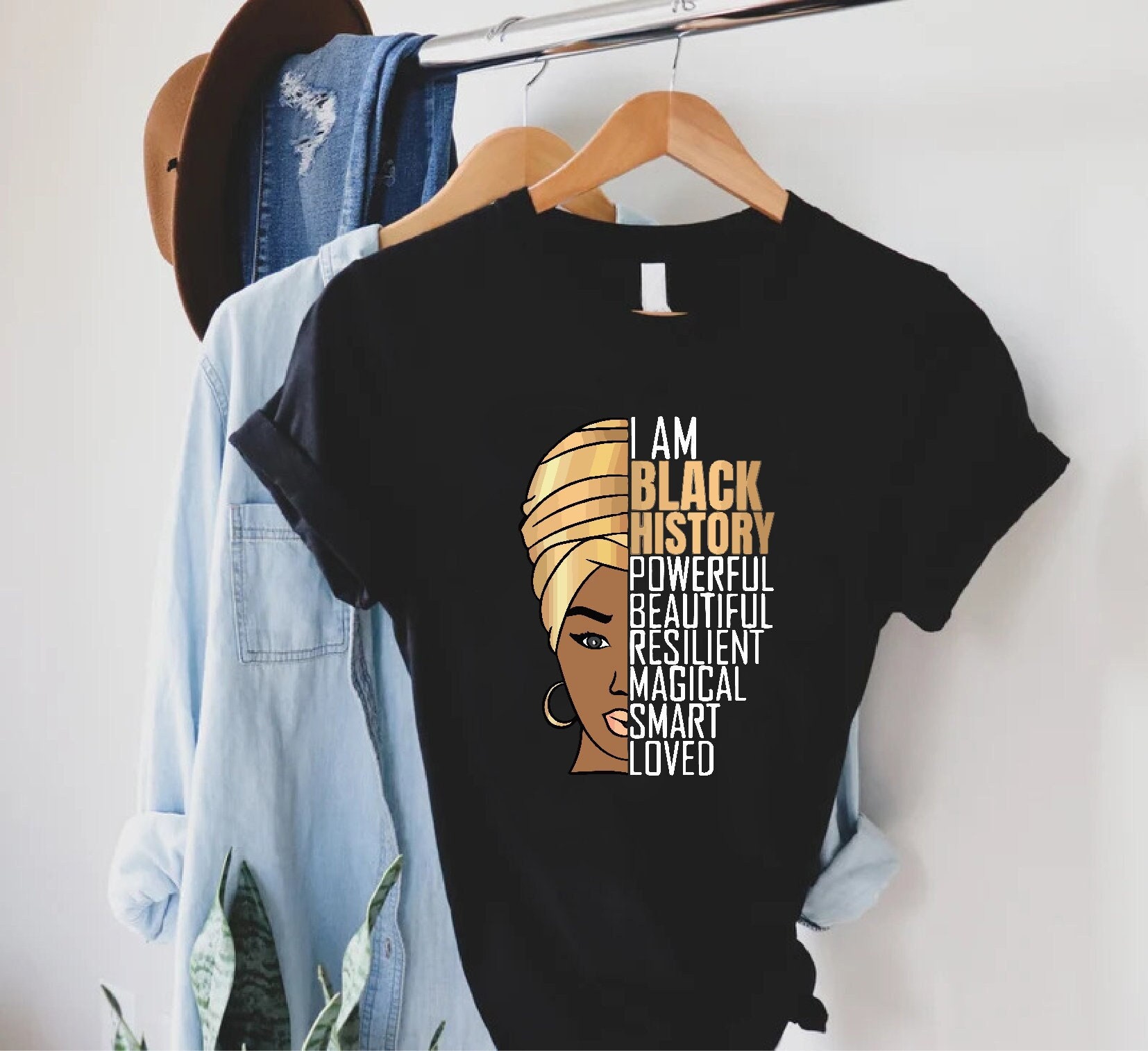 Black History Month Black Girl Magic Ladies T Shirt black 
