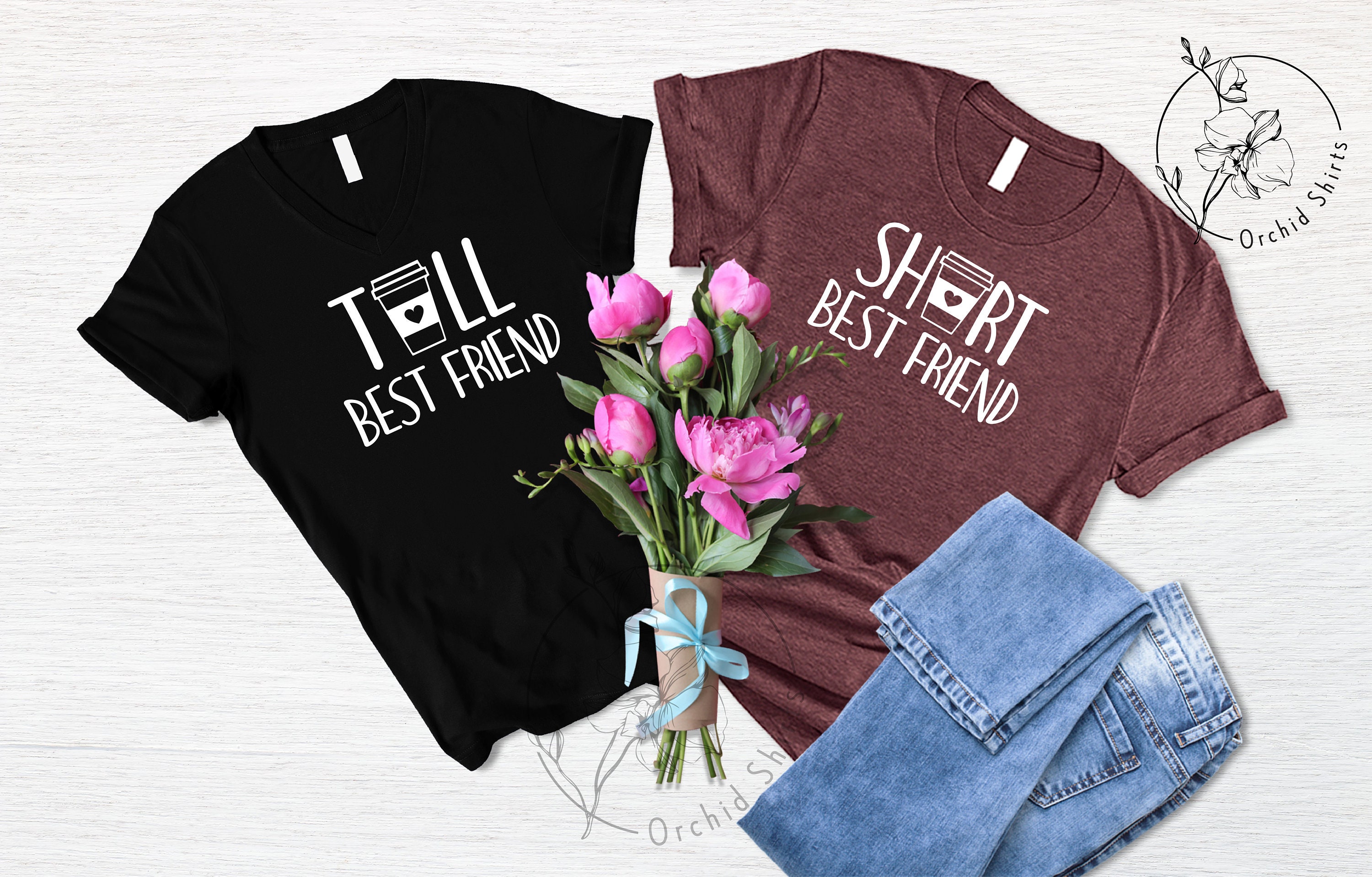 Matching Bestfriend Shirts Birthday Gift for Bff Cute Tall Etsy UK