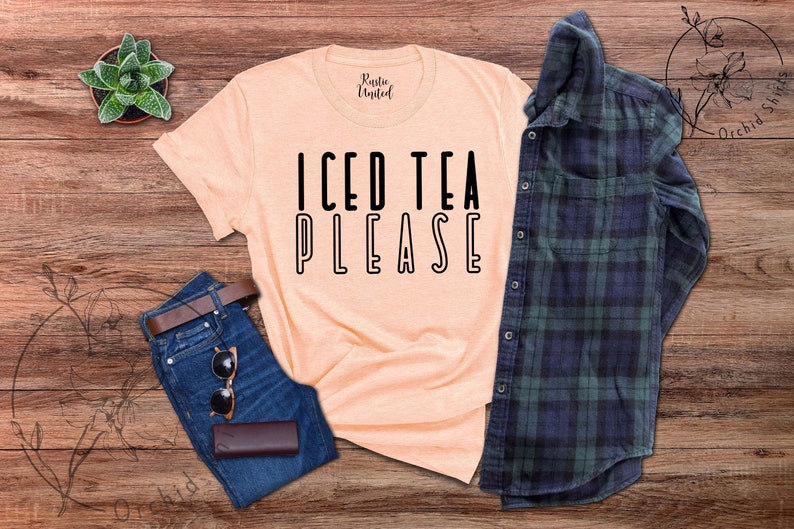 Iced Tea Lover Shirt Tea Addict Gift Tea Party Shirts Iced Etsy