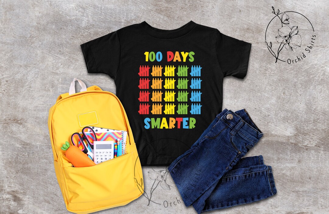 100 Days Smarter Shirt, Boys School Gifts, 100th Day of School Shirts ...