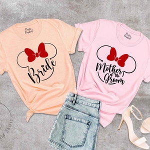 Minnie Mouse Bride T-shirt, Disney Bridal Party Tees, Bride Disney Gift, Disney Bridal Party Shirts, Minnie Disney Bachelorette Party Shirts image 7