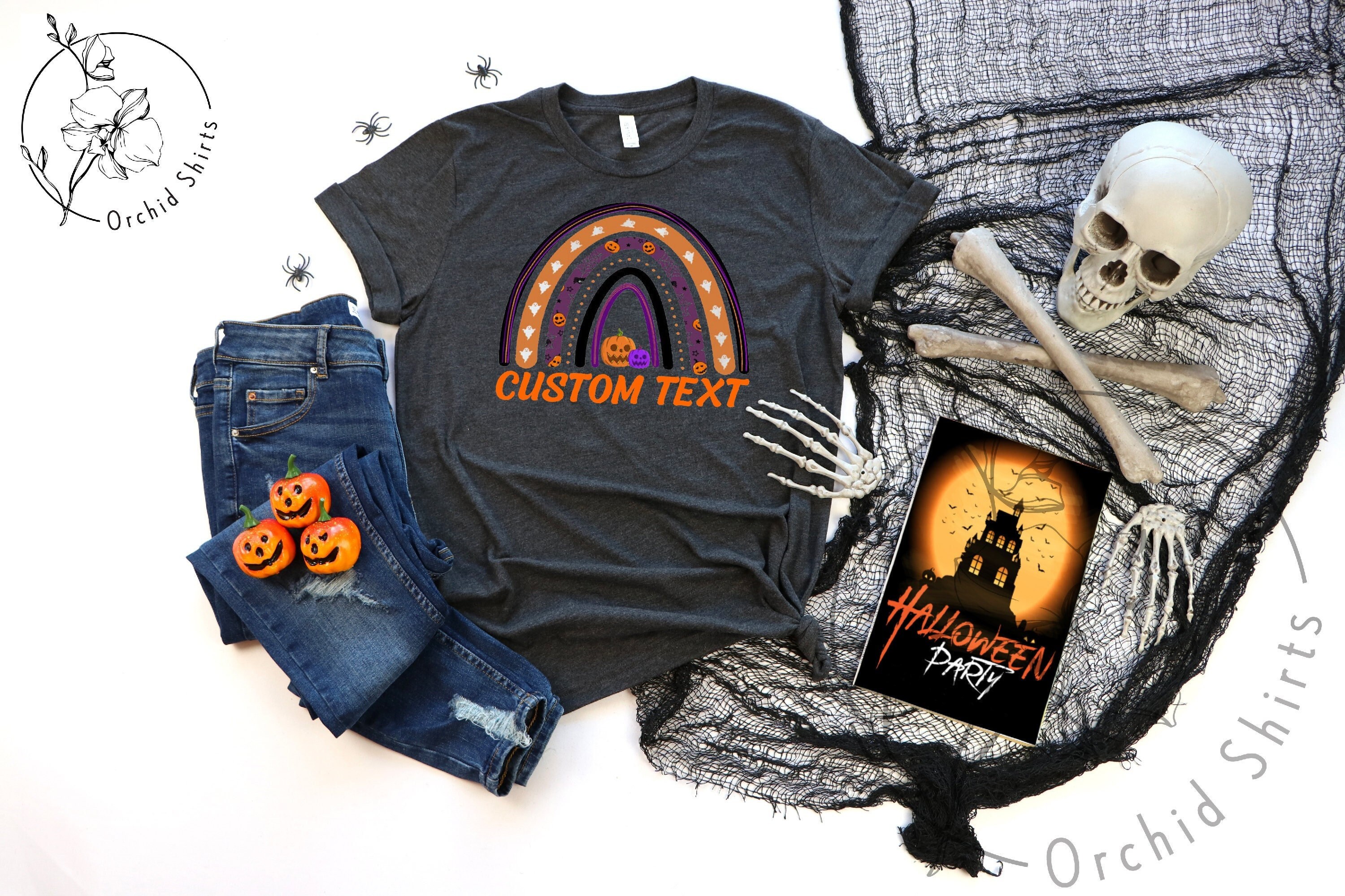 Discover Custom Halloween Tee,Halloween Gifts,Rainbow Halloween,Rainbow Fall Tshirt