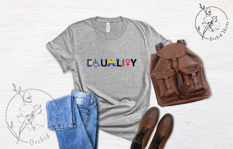 Equality Shirt,Black Lives Matter,Equal Rights Shirt,Pride Shirt,LGBT Shirt, Social Justice Shirt,Human Rights T Shirt,Anti Racism,Gay Pride image 1