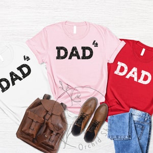 Dad of Four,Father of Four,Dad of 4 Dad 3 Gift, Fathers Day Shirt,Present for Fathers Day,Family Love,Daughter Son,Kids, Gift Ideas for Dads image 6