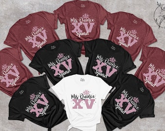 Mis Quince Shirt, Quinceanera Gift, Quince Party Tee, 15th Birthday Gift, Mexican Girl Shirt, Mis Quince XV Squad Shirts, Custom Quinceanera