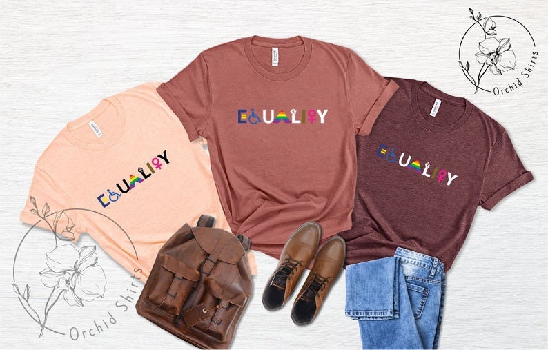 Equality Shirt,Black Lives Matter,Equal Rights Shirt,Pride Shirt,LGBT Shirt, Social Justice Shirt,Human Rights T Shirt,Anti Racism,Gay Pride image 4