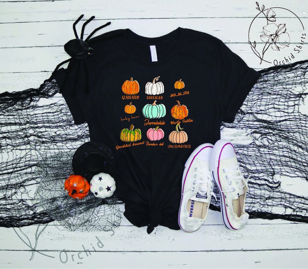 Halloween Pumpkin Shirt, Pumpkin Varieties Tshirt, Pumpkin Shirt