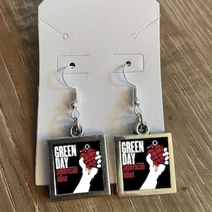 Green Day Inspired Earrings