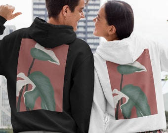 Sweat à capuche ultra doux - Plante mystique - Cadeau couple - Oversize moderne streetwear - Sweat homme femme