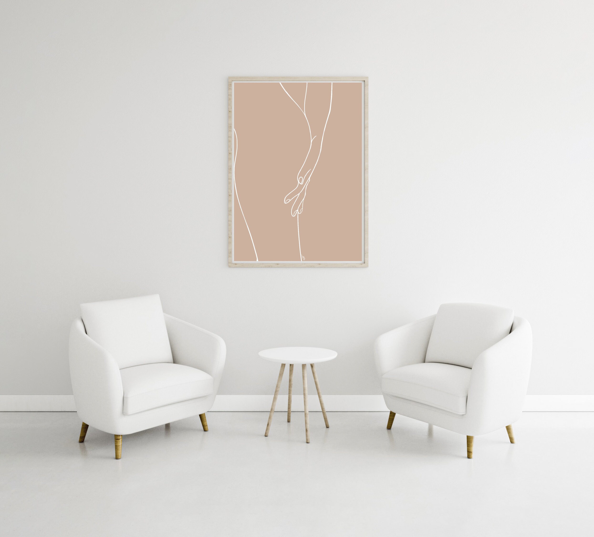 Affiche A4, A3 - Silhouette Femme Poster Imprimé Affiche Minimaliste Illustration Digitale Décoratio