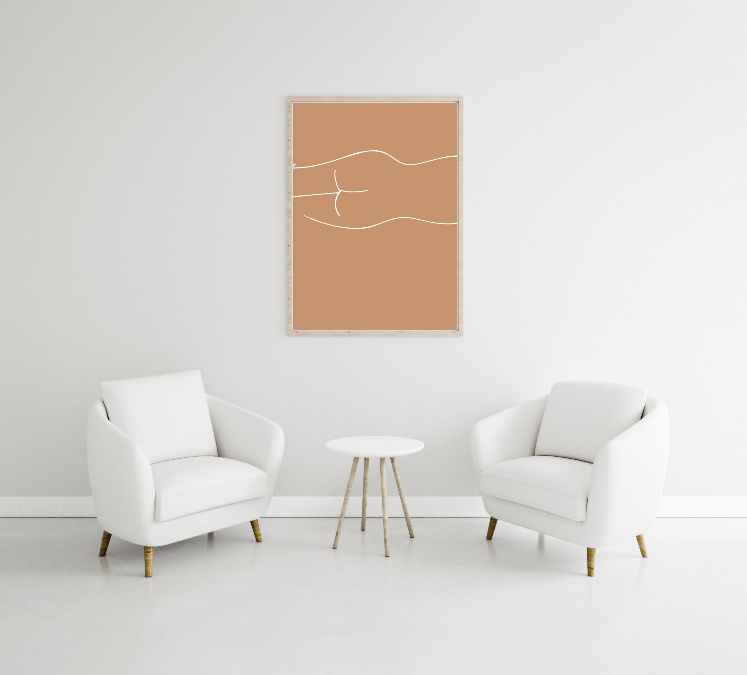 Affiche A4, A3 - Courbes Poster Imprimé Affiche Minimaliste Illustration Digitale Décoration Murale 