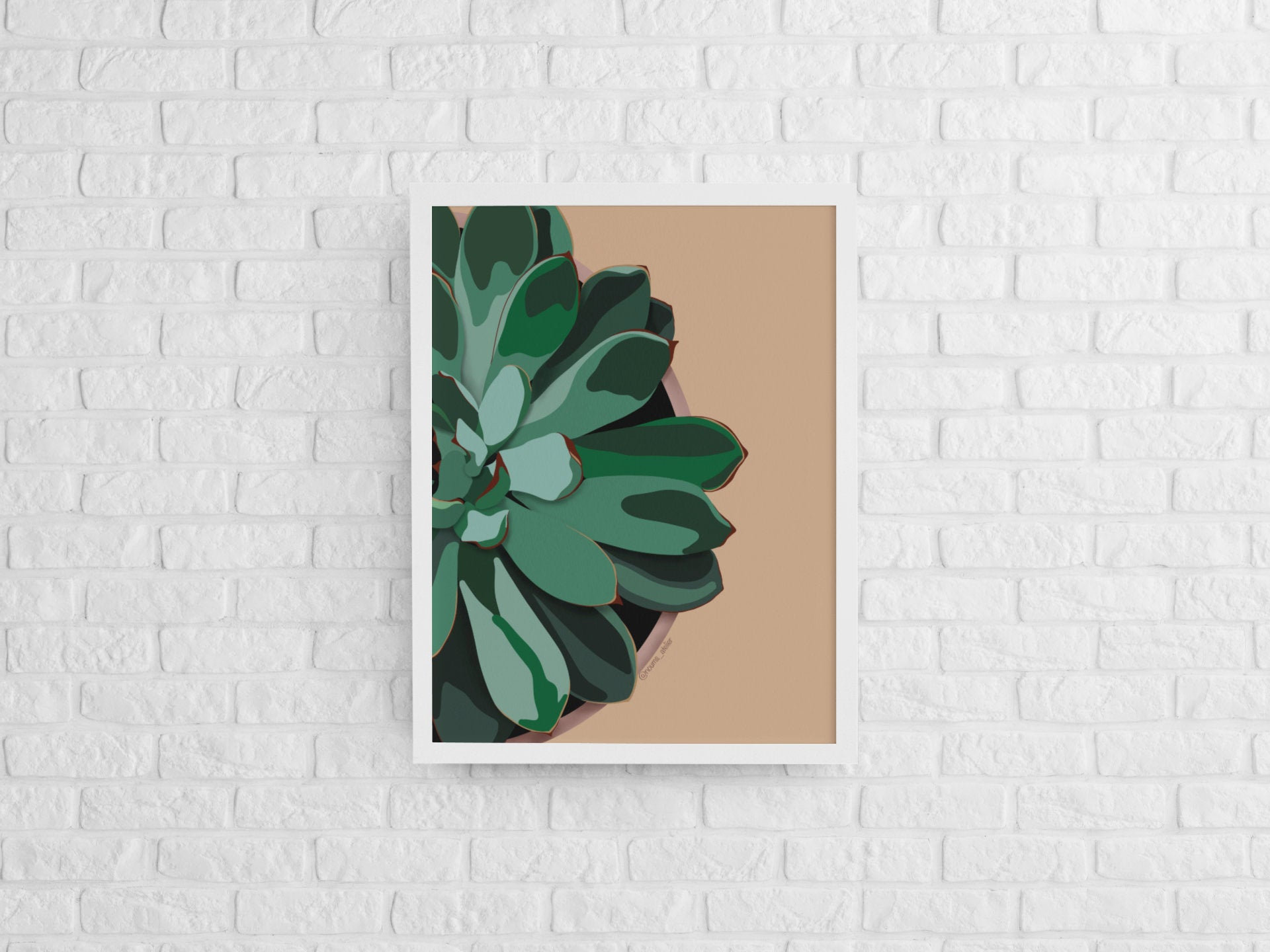 Affiche A4, A3 - Succulent Affiche Imprimée Nature Botanique Plantes et Fleurs Décoration Murale Tro