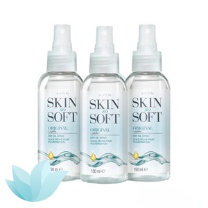 3x Avon Skin So Soft Original Dry Oil Spray, 150ml Contains Jojoba Oil Citronella Other Products On Request image 1