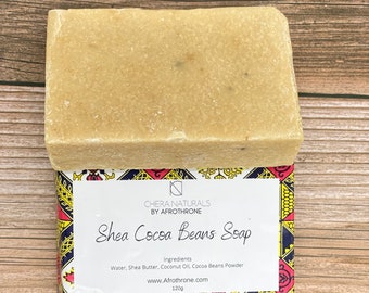 Shea Cocoa bean soap, Moisturising Natural soap, Organic soap, Vegan soap, Plant based, Pure Shea soap, Handmade Sheabutter soap