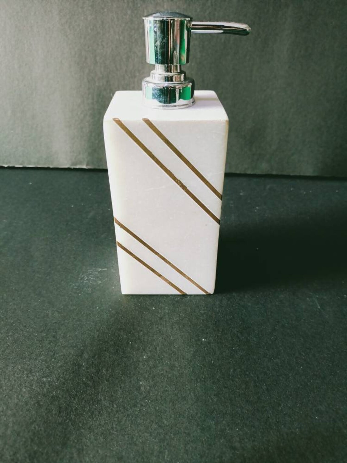 White marble liquid soap dispenser dispenser bathroom Etsy
