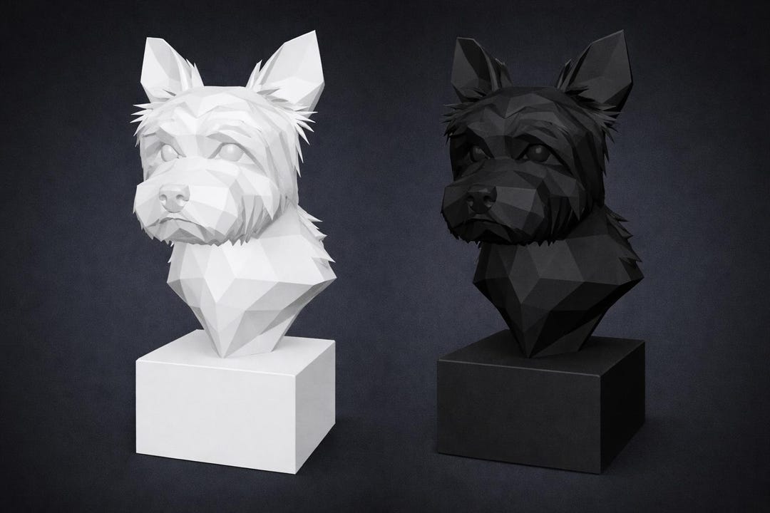Geometric Bust - Yorkshire Terrier - Etsy