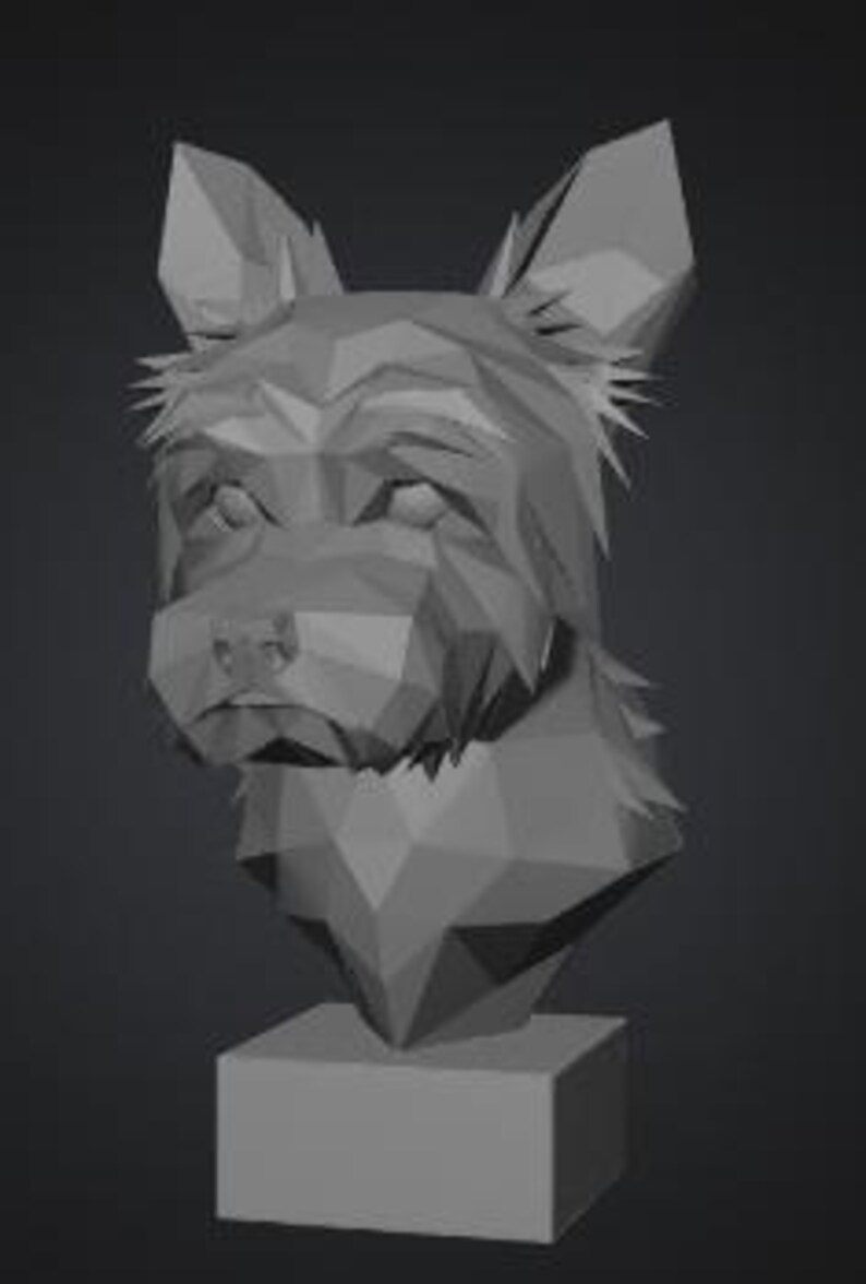 Geometric Bust - Yorkshire Terrier - Etsy