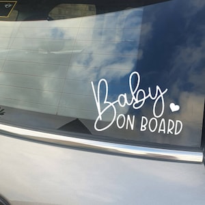 Baby on Board car vinyl decal, Car sticker, child on board, inside, outside