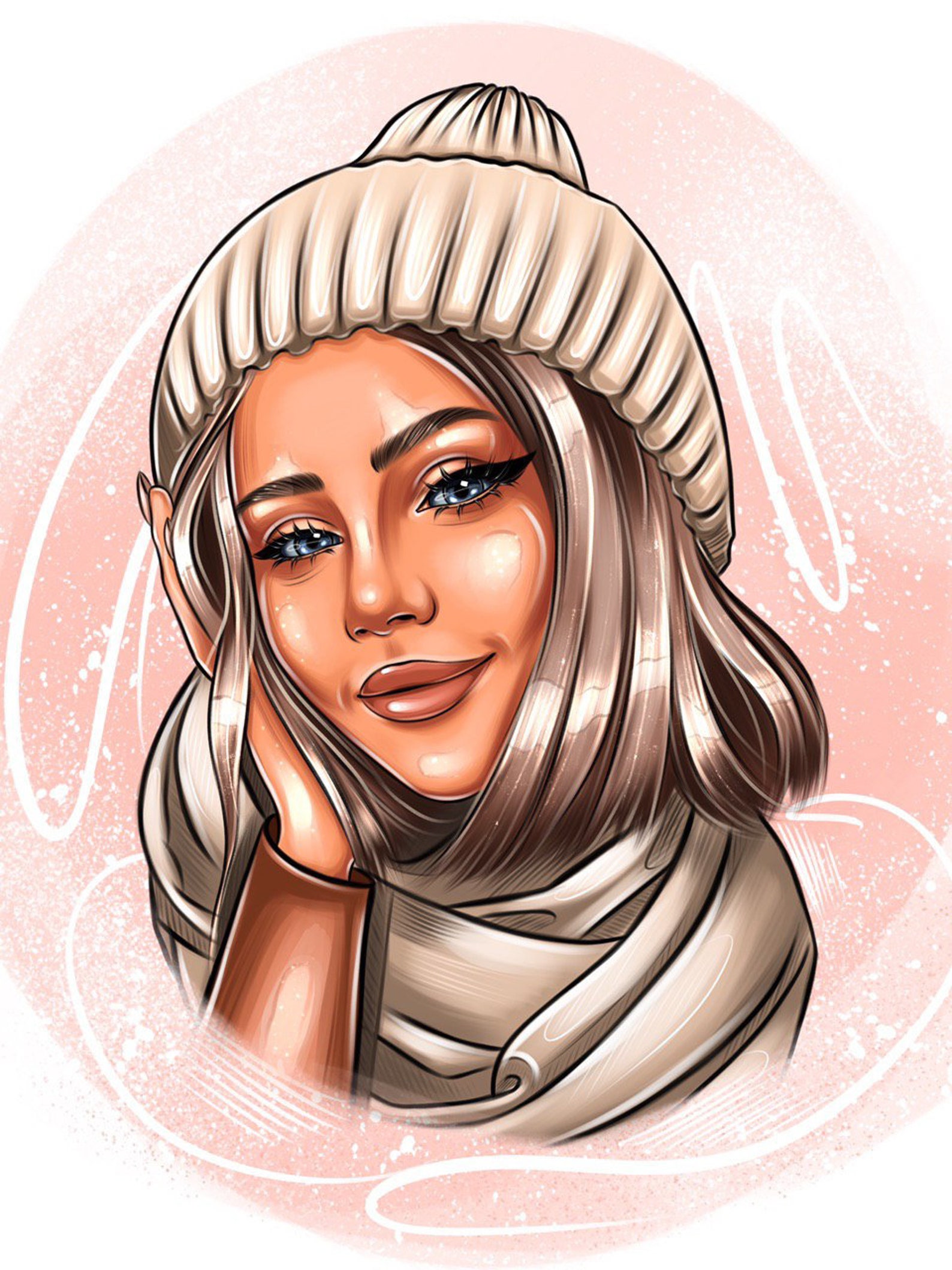 Digital portrait logo custom logo designmakeup artist logo Etsy