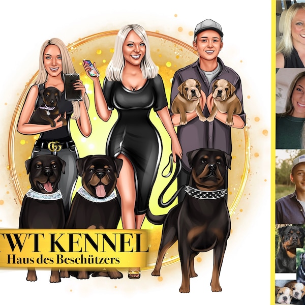 Family Business Logo,Family Logo Design,Group Logo Portrait,Group Caricature Logo,Custom Cartoon Logo,Avatar Logo,Digital Portrait Logo