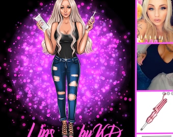 Cartoon Beautician Etsy France