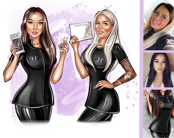Beauty Salon Logo,Beautician Logo, Esthetician Logo, Cosmetologist Logo, Medical Esthetician Logo,Cartoon Logo,Cartoon Logo for Business
