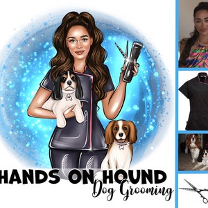 Pet Groomer Logo Design,Pet Breeder Logo,Dog Walker logo,Family Logo with Pet,Pet Logo,Cartoon logo,Digital Portrait ,Custom Business Logo