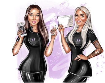 Beauty Salon Logo,Beautician Logo, Esthetician Logo, Cosmetologist Logo, Medical Esthetician Logo,Cartoon Logo,Cartoon Logo for Business
