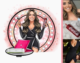 Logotipo de Cricut Craft Maker, logotipo de Crafter, marca de Tumbler Maker, logotipo de dibujos animados, logotipo de retrato, logotipo de caricatura, logotipo comercial, logotipo de avatar, logotipo personalizado