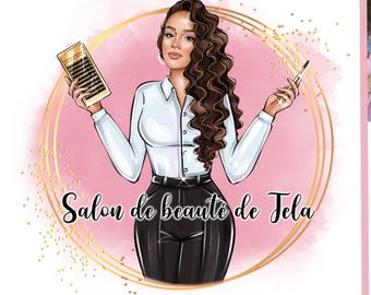 Beauty Salon Logo,Beautician Logo,Esthetician Logo,Lash Artist Logo,Nail Designer Logo,Lip Filler Logo,Cartoon Logo,Custom Business Logo