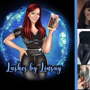 Lash Maker Logo,Lash Designer Logo,Lash artist Logo,Beauty Lashes Logo,Digital portrait,Cartoon Logo,Custom Cartoon Logo,Business Logo