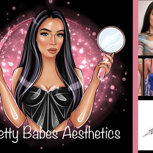 Logotipo de artista de PMU, técnico de Microblading, logotipo de maquillaje permanente, logotipo de tatuaje cosmético, logotipo de artista de maquillaje, logotipo de dibujos animados, logotipo de Avatar, logotipo digital