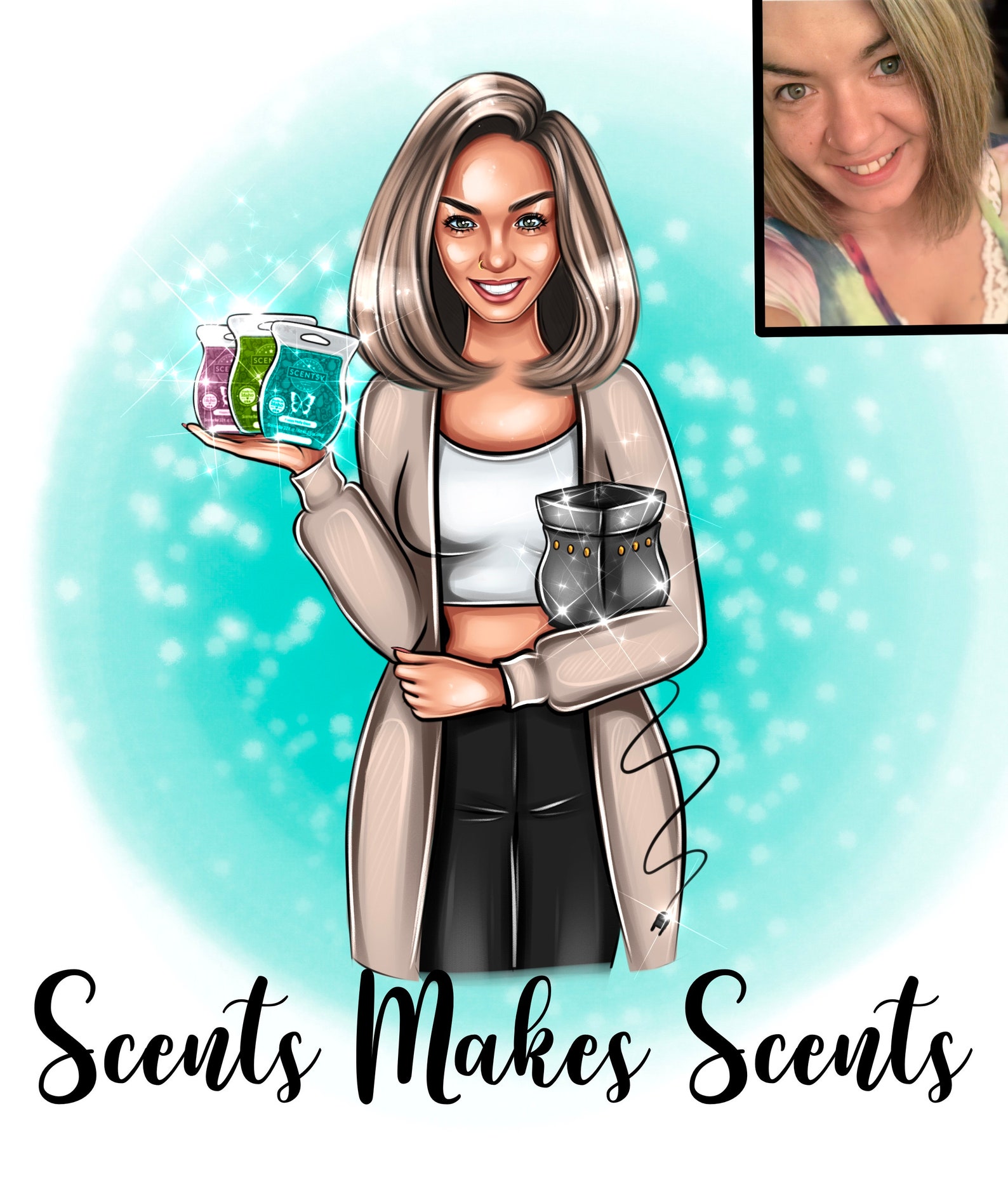 Digital portrait logo custom logo designmakeup artist logo Etsy