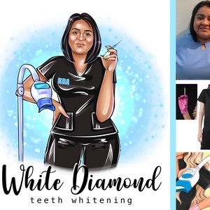 Teeth Whitening Logo Design,  Dentist Cartoon Logo, Teeth Bleaching Logo,Therapy Care Logo,Cartoon Logo,Digital Portrait,Caricature Logo