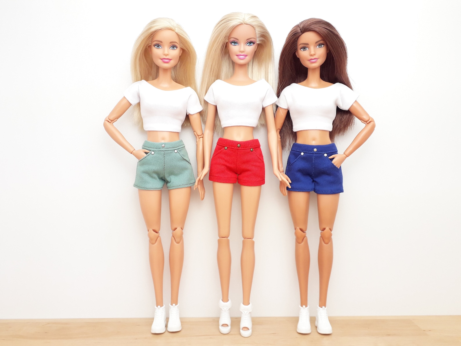 Barbie clothes Shorts and Tops for 12 inch dolls | Etsy