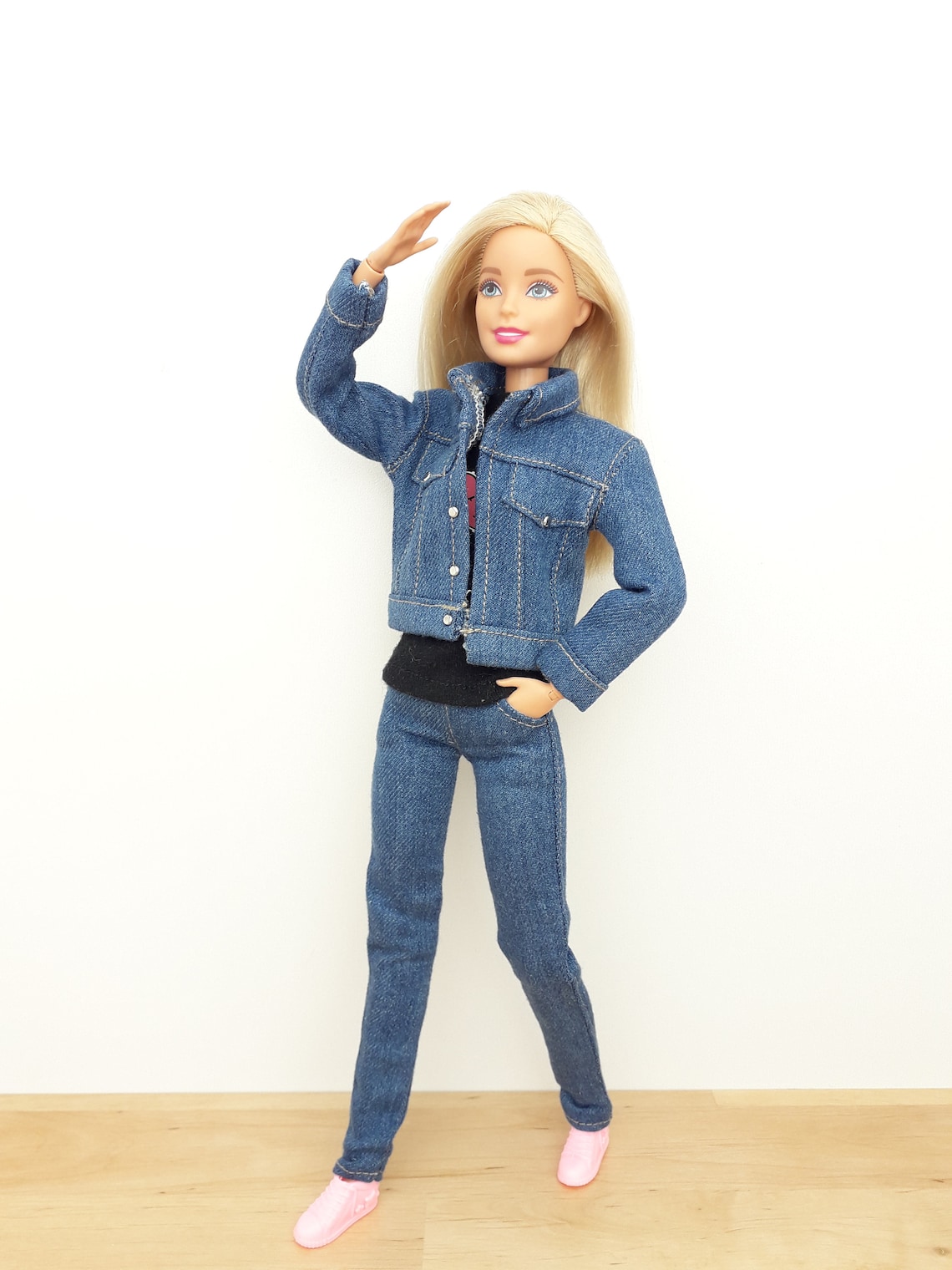 Barbie clothes denim jacket and jeans set for 12 inch dolls Etsy