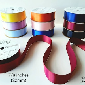 Offray Single Face Satin Ribbon 1-1/2'' Wide X 1 Yard / 11 Colours  Available/ USA Made Ribbons / Berwick Offray Satin Ribbon/ Aussie Seller 