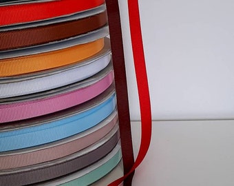 3/8" Grosgrain satin ribbons,  craft ribbon, sewing, dressmaking, scrapbooking, bow making, facemasks ties,15 different colours,by the yard