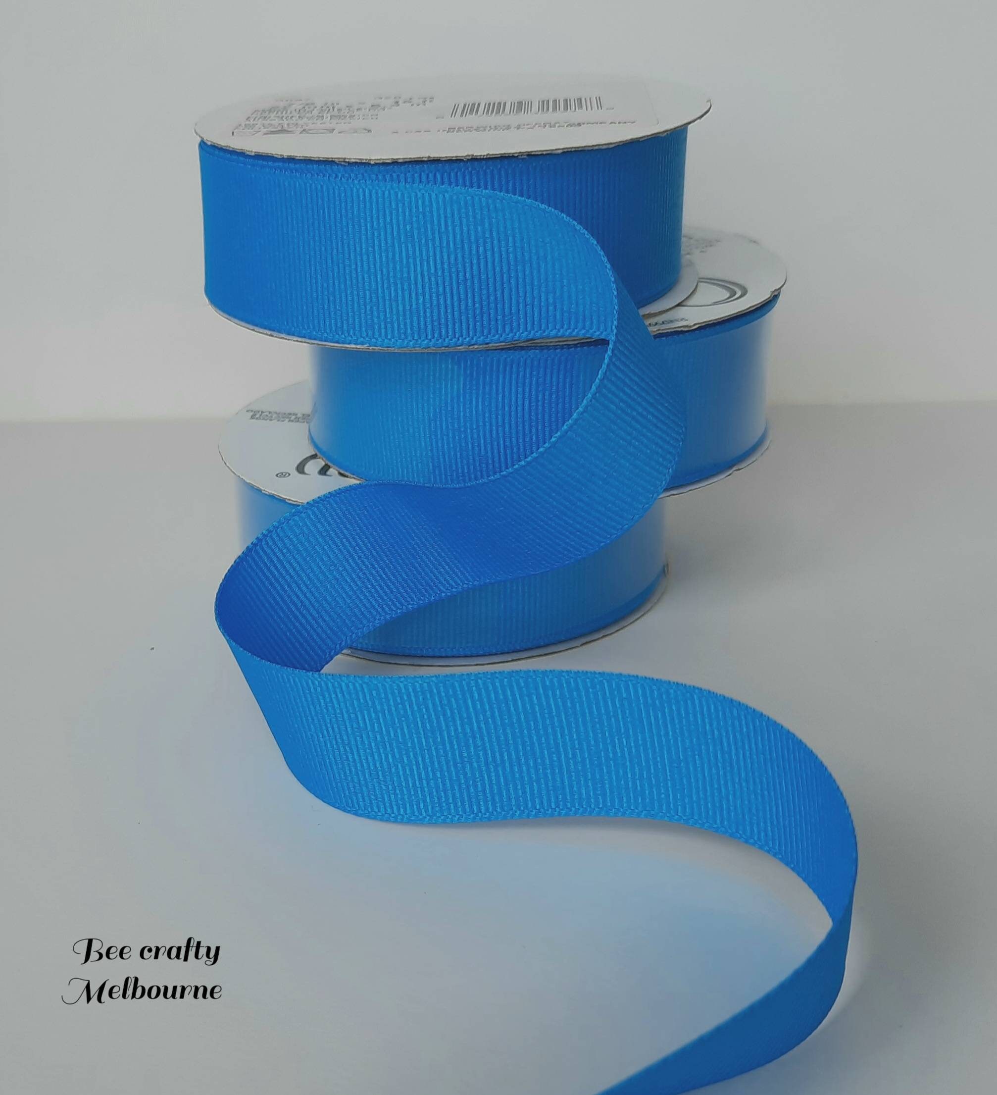 Offray Grosgrain Ribbon 7/8/ Island Blue Grosgrain Ribbon/ USA Made Grosgrain / 22mm Grosgrain