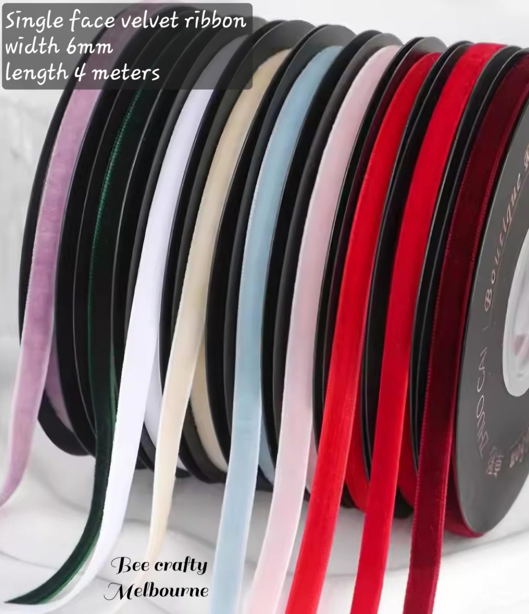 Luxury Velvet Ribbon: 6mm Wide, 4 Meter Length - Etsy Australia