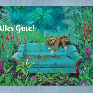 Glückwunschkarte, Postkarte mit Tiermotiv