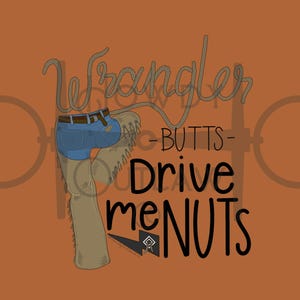 Wrangler Butts- Digital Graphic Design | png + svg + psd + jpeg | Howdy Outlaw Co.
