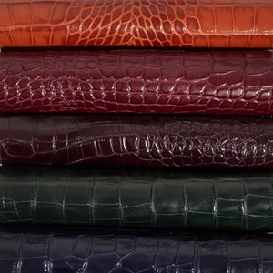 Embossed Crocodile Print on Cowhide Leather for Upholstery High Quality ...