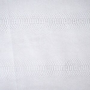 May include: White faux leather with a snakeskin pattern.