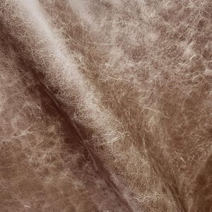 Concrete Collection - Walnut Brown Distressed Upholstery Leather - Genuine Italian Leather -  Full Grain Textured Leather for Furniture