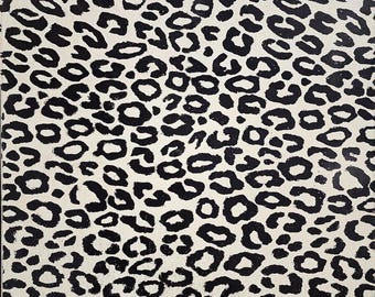 Black & White Cheetah Print Hair on Hide Italian Cowhide Leather