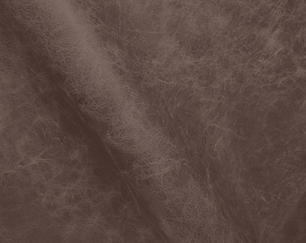 Dark Brown Distressed Italian Leather: Upholstery Cowhide