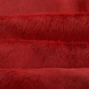 Real Red Cowhide Leather Upholstery | High Quality Hair on Hide Cowhide Leather | Available in Quarter Hide & Half Hide