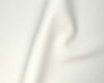White Italian Cowhide Leather: Carmela Alpine Upholstery - Full or Half Hide