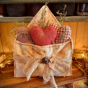Cartas de amor primitivas para San Valentín, decoración de granja
